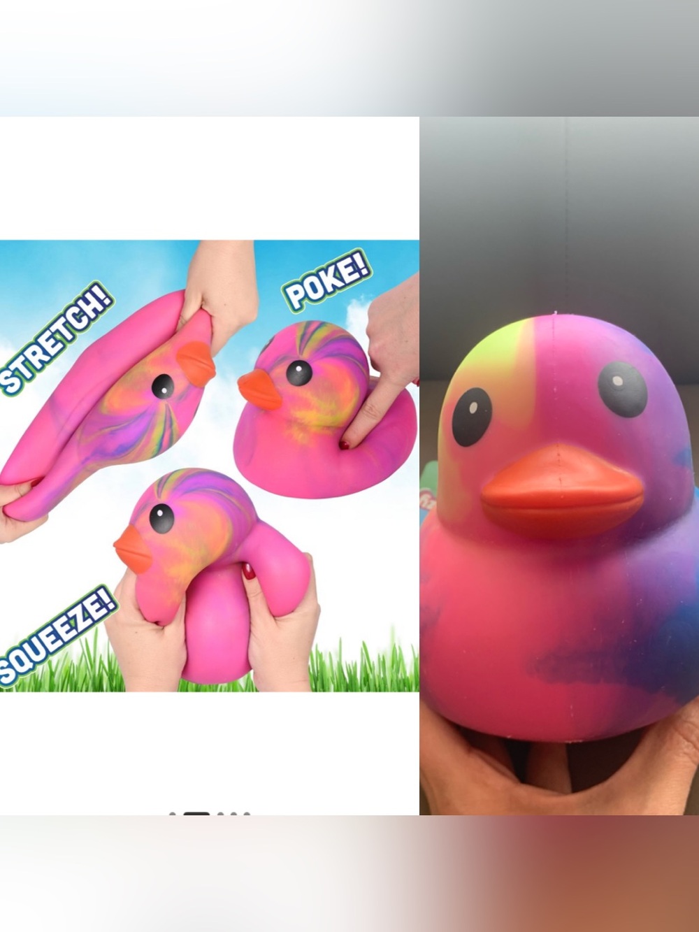 JUMBO Squishy Multi Color Tie-Dye
Duck Squeeezy